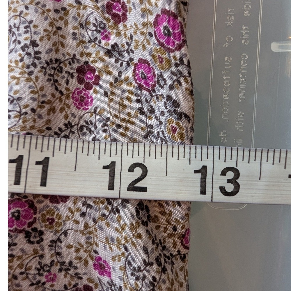 Y2K Mossimo Floral Mini Dress XS Purple Pink Tie Back Boho Feminine Festival - Picture 13 of 14